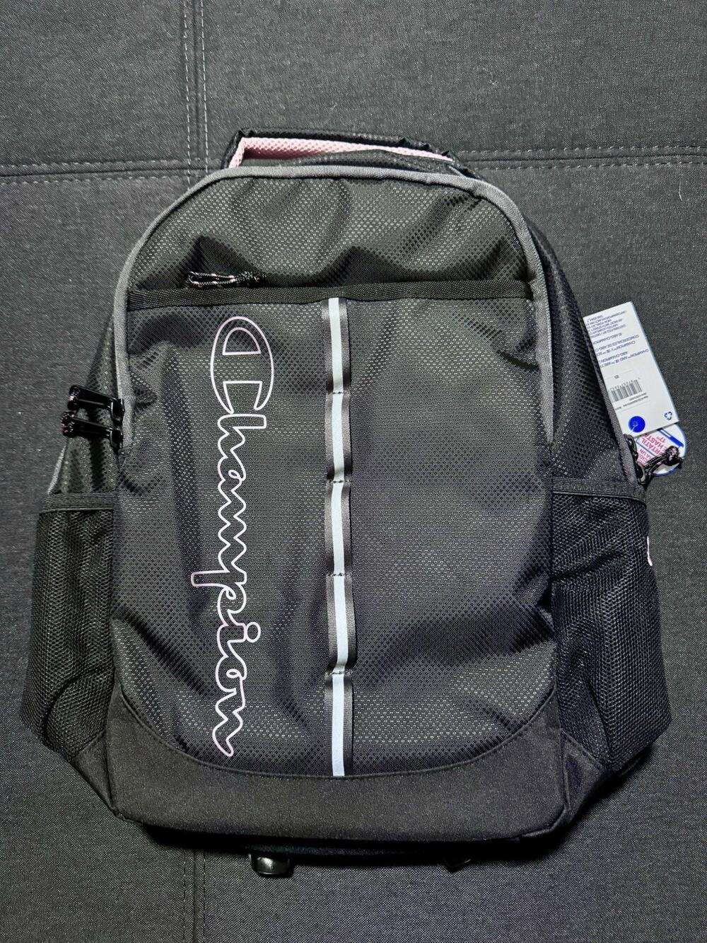 Champion Center Backpack - Black/Pink-17” Laptop
